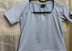 Cute Light Blue Crop Top