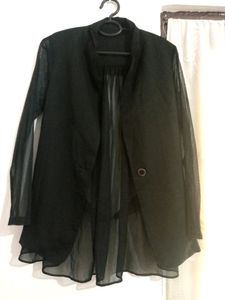 Blazer With Sheer Back And Sleeves. Very Light