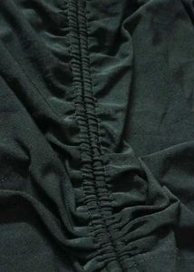 Black V-Neck Embellished Top