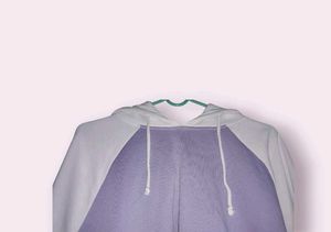 Lilac &amp; White Colorblock Hoodie