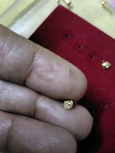 gold Nose Pin with Pink &amp; White Stones