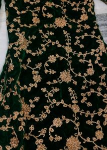 Green Velvet Suit Set