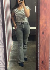 Grey Bootcut Denim