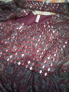 Paisley Print Maroon Tunic Top