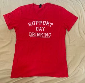 Red Support Day Drinking Tee