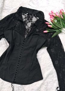 Gothic Lace Fitted Top