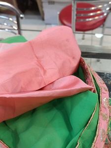 Pink Embroidered Lehenga Fabric