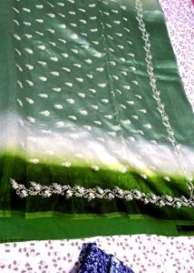 Green silk saree