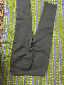 Olive Green Casual Pants