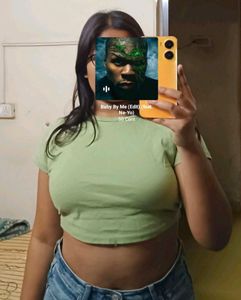 Sage Green Crop Top