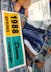 Vintage Wash Denim Jeans For Men Size 30