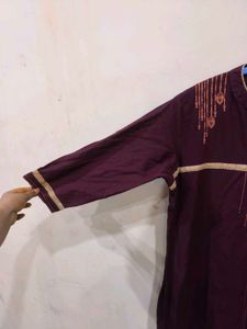 Burgundy Festive Kurti.
