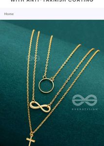 Anti-Tarnish Gold Infinity Necklace