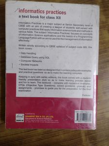 Informatics Practices - Sumita Arora - Class 12