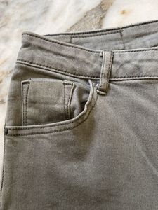 Grayish Green Denim Jeans