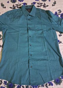 Teal Dotted Shirt