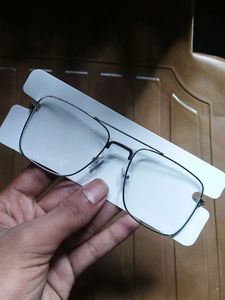 Silver Frame Square Glasses