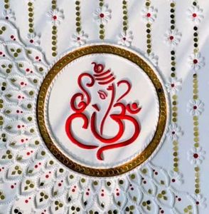 beautiful ganesha pattern lippan art ✨️♥️
