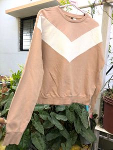 Tan &amp; White Sweatshirt