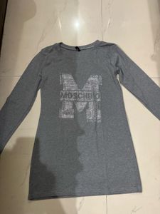 Grey Moschino Long Sleeve top