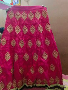 Pink And Blue Lehenga