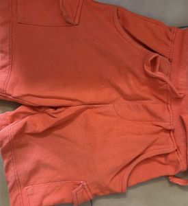 Orange Cargo Shorts Kids