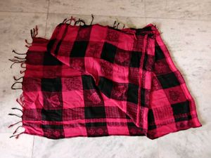 New Pink &amp; Black Checkered Stole