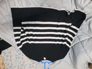 Striped Knit Pullover Sweater