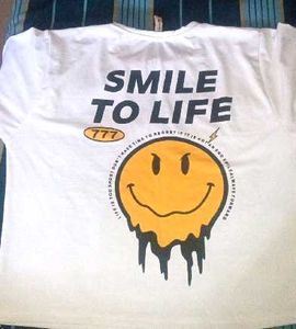 White Smiley Face T-Shirt
