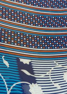 Printed Blue Saree With Blouse