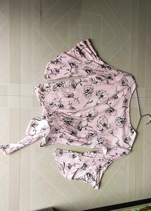 Floral Tie-Front Blouse
