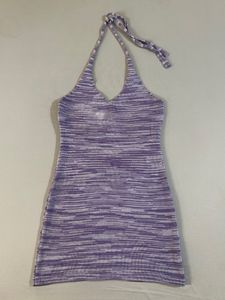 Beachy Halter Lavender Dress