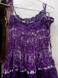 Purple Tie-Strap Sundress