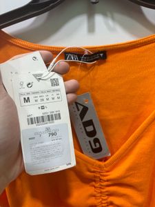 Zara Orange Top Size m