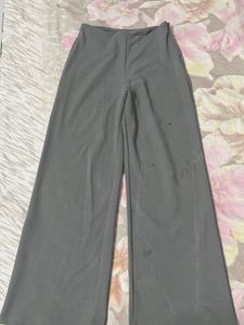 4 Set Of Wide Leg Trousers Brown Black Teal &amp; Grey