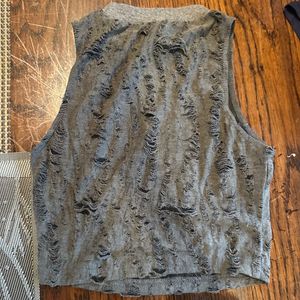 Distressed Gray Tank Top