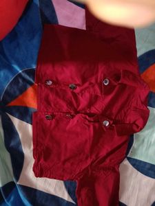 Maroon Jumpsuit with Shrug &amp; Belt ❣️✨