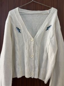 Floral Embroidered Cardigan