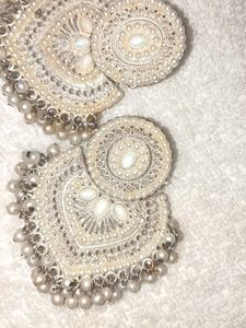 Pearl Beaded Statement Earrings