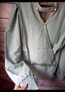 Black Crop Top/Jacket Imported Cloth