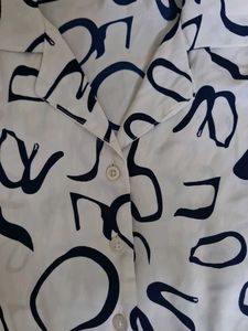 Patterned White Shirt