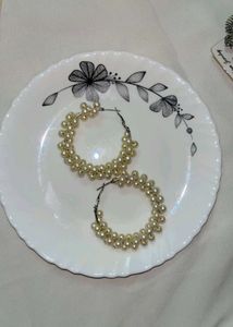 Pearl Hoop Earrings