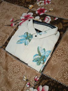 Cotton Printed Beige Shirt