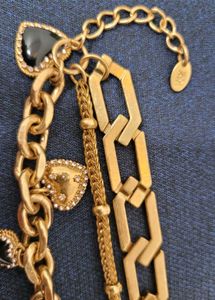 Original Heart Charms Golden Zara Bracelet