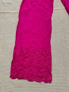 Pink Chikankari Palazzo Pant
