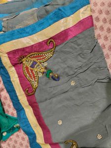 Elegant Grey Saree
