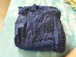 Navy Blue Cape Model Dress