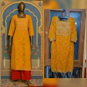 🇳🇿💫💗Ethnic Print Bandhej Kurta