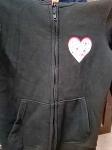 Black Heart Zip-Up Hoodie