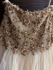 Fishcut Lehanga With Blouse And Frill Dupatta